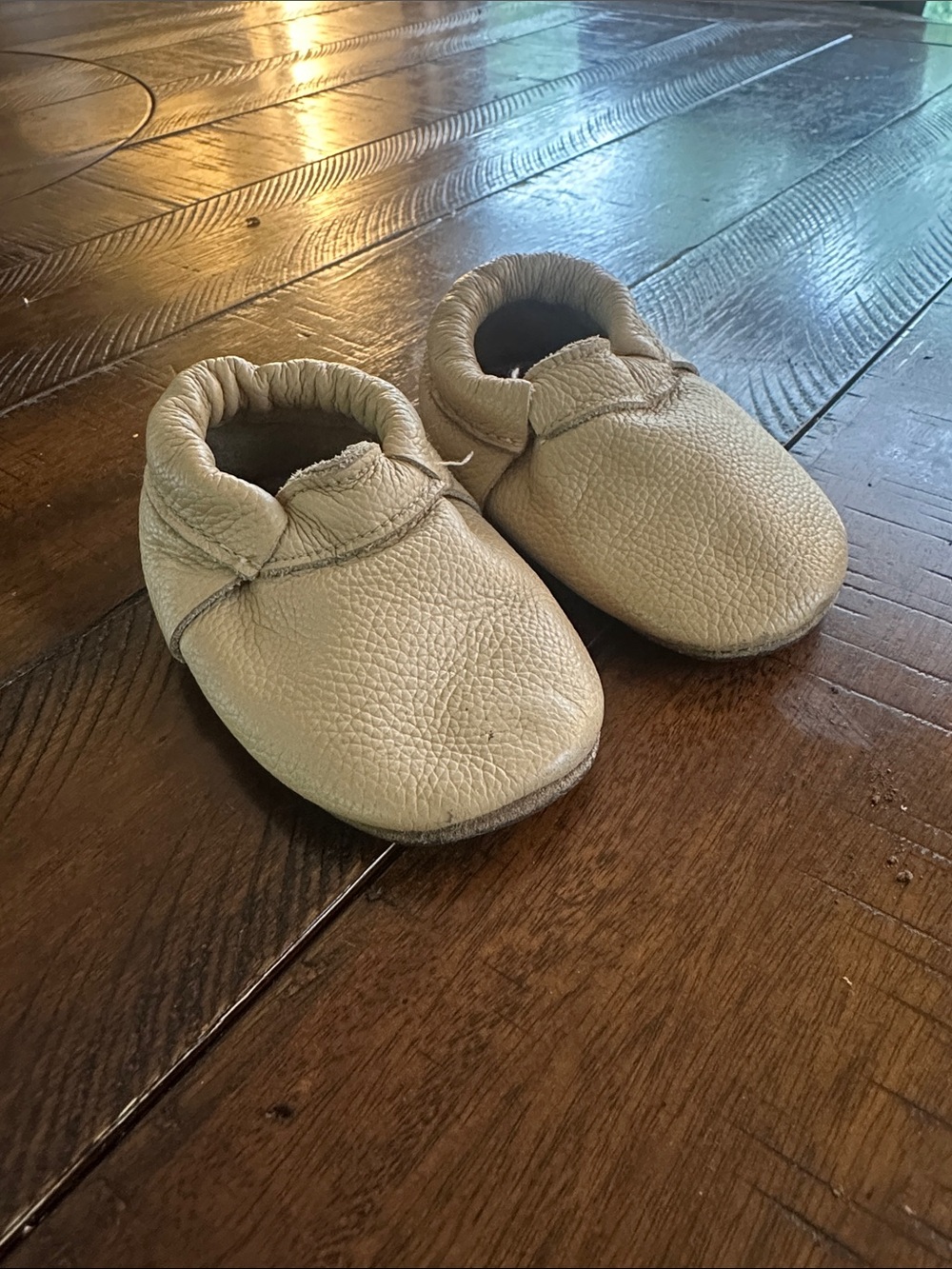 Classic Cream Baby Moccasins for Infants